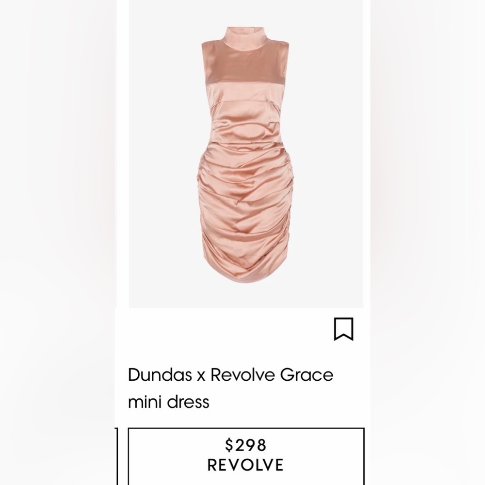 REVOLVE Satin Ruched Mini Dress in Blush Pink